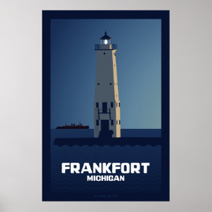 Affiches Phare de Frankfort, Michigan