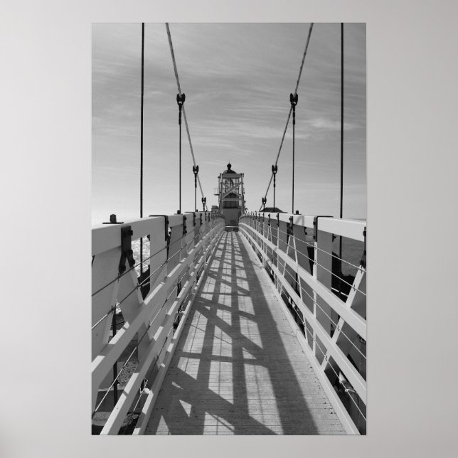 Affiches Phare de Point Bonita, San Francisco, B&W (Devant)