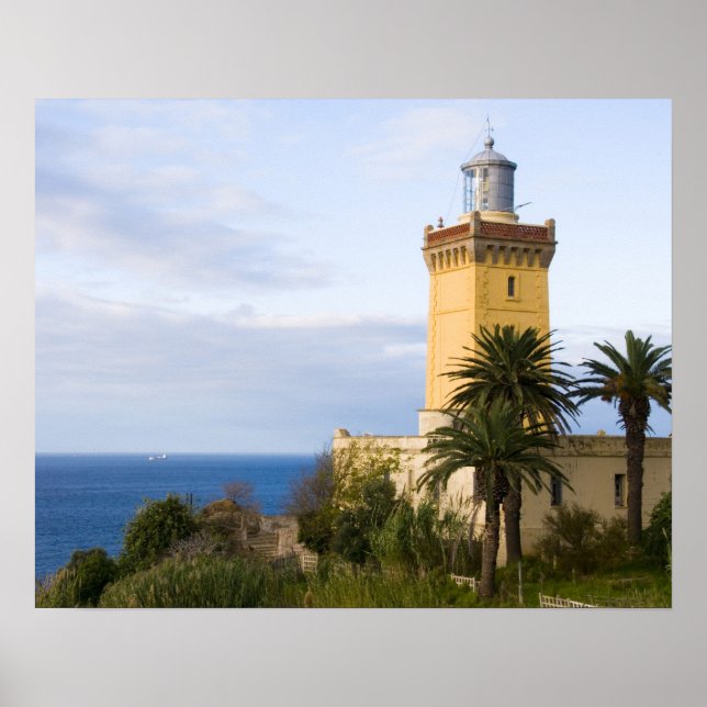 Affiches Phare de Tanger Maroc au Casquette Spartel (Devant)