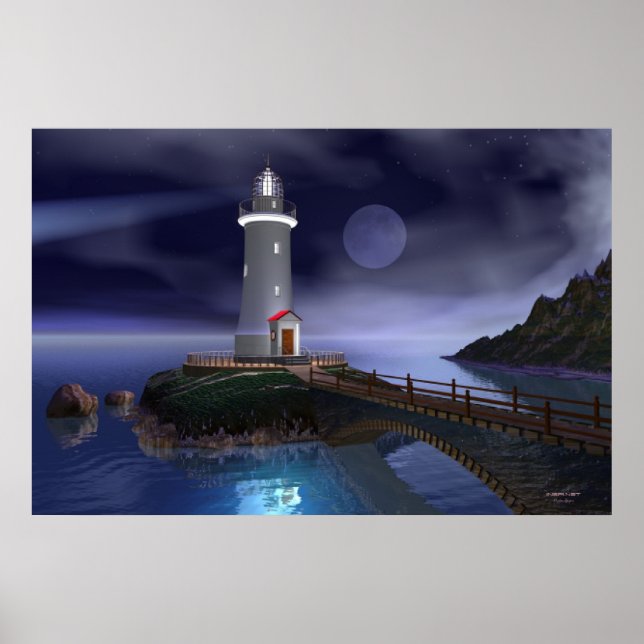 Affiches Phare Elliot Key - Pleine lune (Devant)