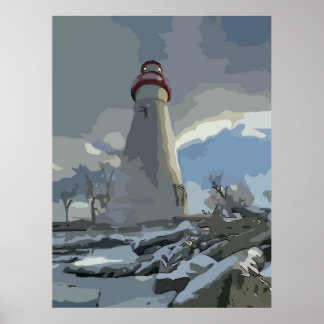Affiches Phare en Neige