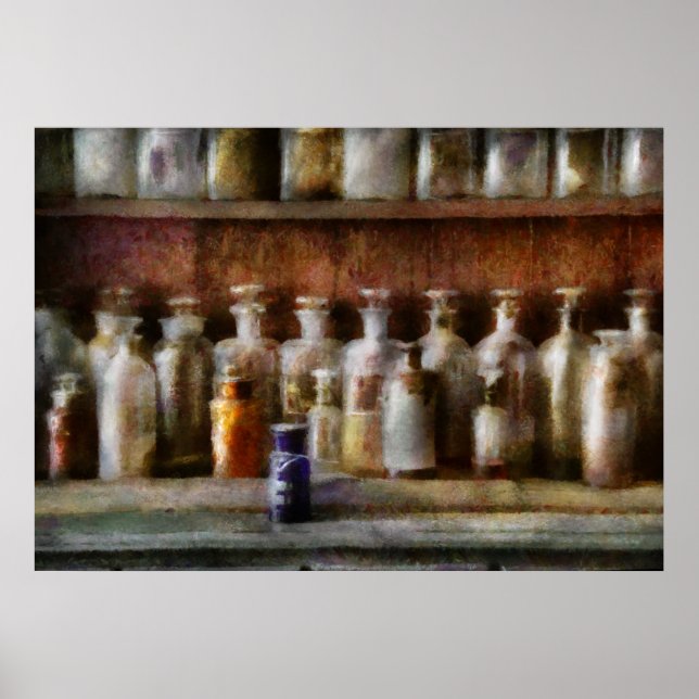 Affiches Pharmacie - Le comptoir de médicaments (Devant)
