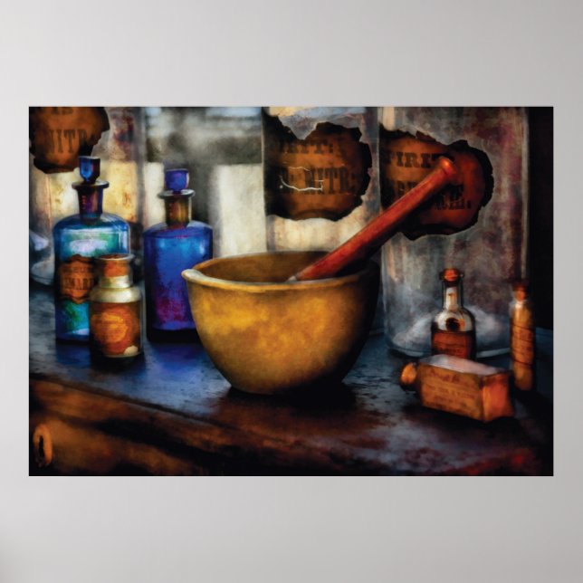 Affiches Pharmacist - Mortar and Pestle (Devant)