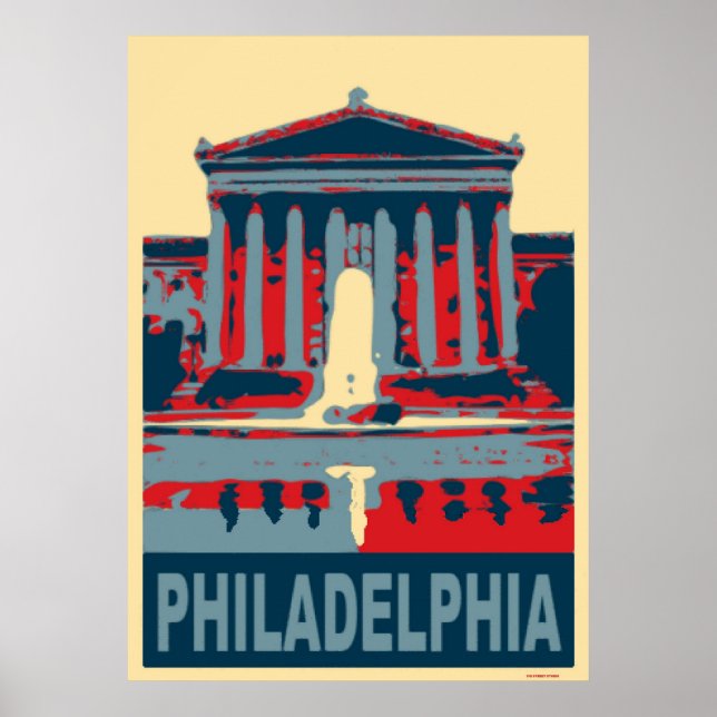 Affiches Philadelphie bleu (Devant)