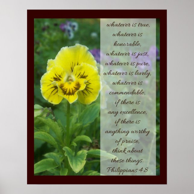 Affiches Philippiens 4:8 (Devant)