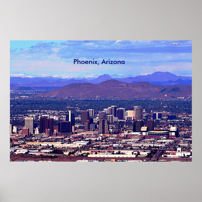 Affiches Phoenix Arizona Skyline en journée (Devant)