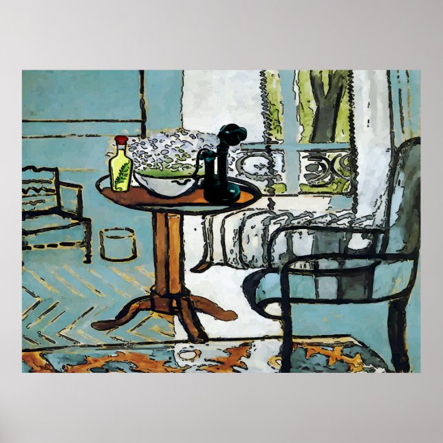 Affiches Phone Table, Matisse Style (Devant)