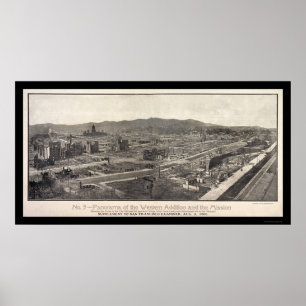 Affiches Photo 1906 de San Francisco de secteur de mission
