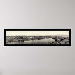 Affiches Photo 1909 de Redondo Beach de bois de charpente