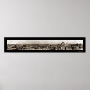 Affiches Photo 1910 de Dallas TX Skyline