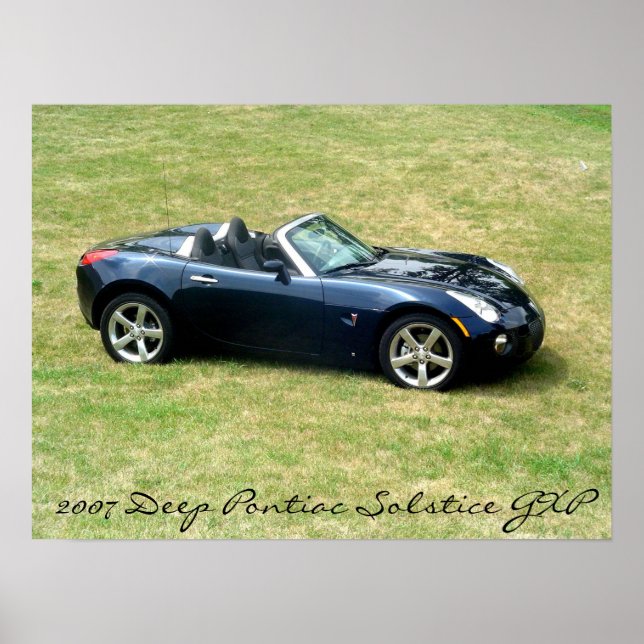 Affiches Photo 2007 Deep Blue Pontiac Solstice GXP (Devant)