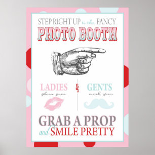Affiches Photo Booth Sign Carnival Circus Birthday R