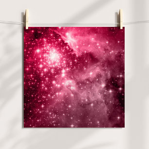Affiches Photo céleste teinté d'étoiles de framboise