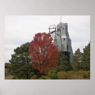 Affiches Photo de grue de vapeur de mine de Quincy