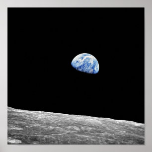 Affiches Photo de la Terre vue de l'orbite lunaire par Apol