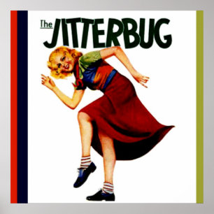 Affiches photo de l'affiche de la danse jitterbug retro