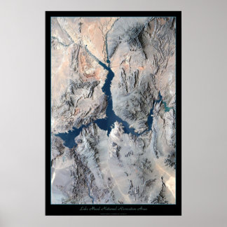 Affiches Photo de l'affiche satellite du lac Mead