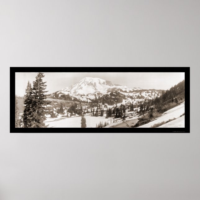 Affiches Photo de neige du Mont Rainier WA 1925 (Devant)