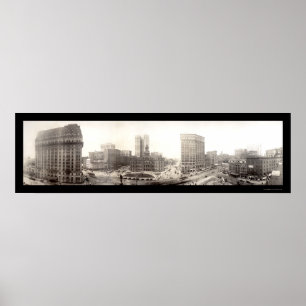 Affiches Photo du centre-ville de Detroit 1914