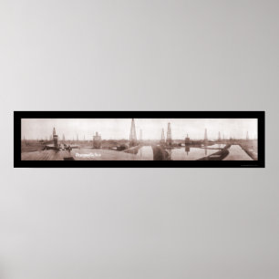 Affiches Photo du gisement pétrolier Desdia 1919