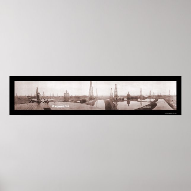Affiches Photo du gisement pétrolier Desdia 1919 (Devant)