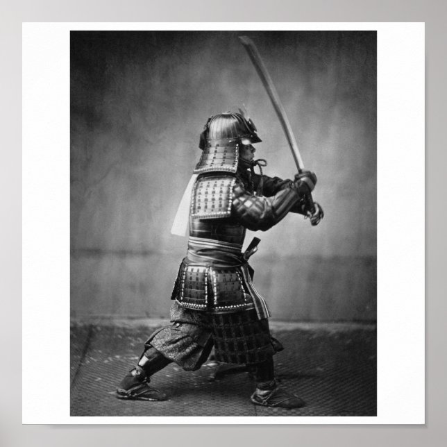 Affiches Photo d'un Samurai C. 1860 (Devant)