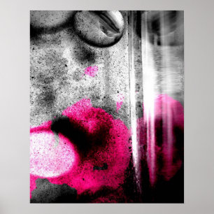 Affiches Photo Fuchsia Abstraite, gris et gris noir