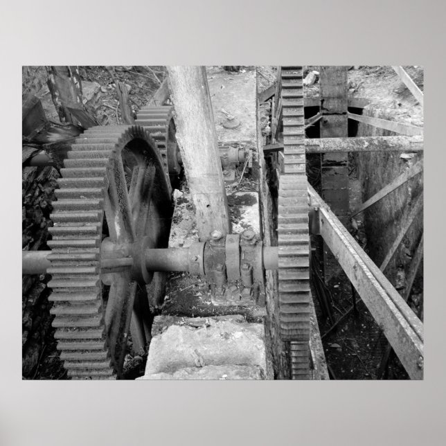 Affiches Photo industrielle - Grist Mill Transmission Gear (Devant)
