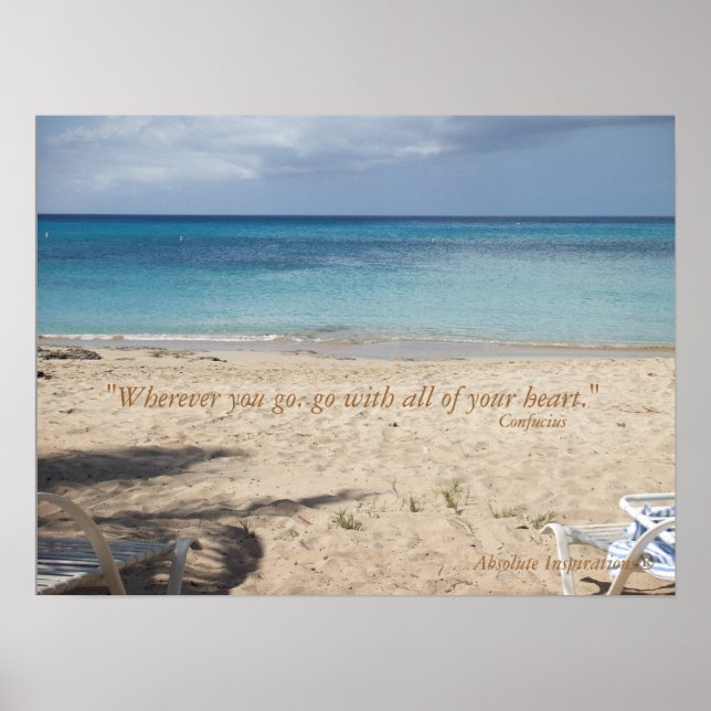 Affiches Photo inspirante avec Citation Confucius (Devant)