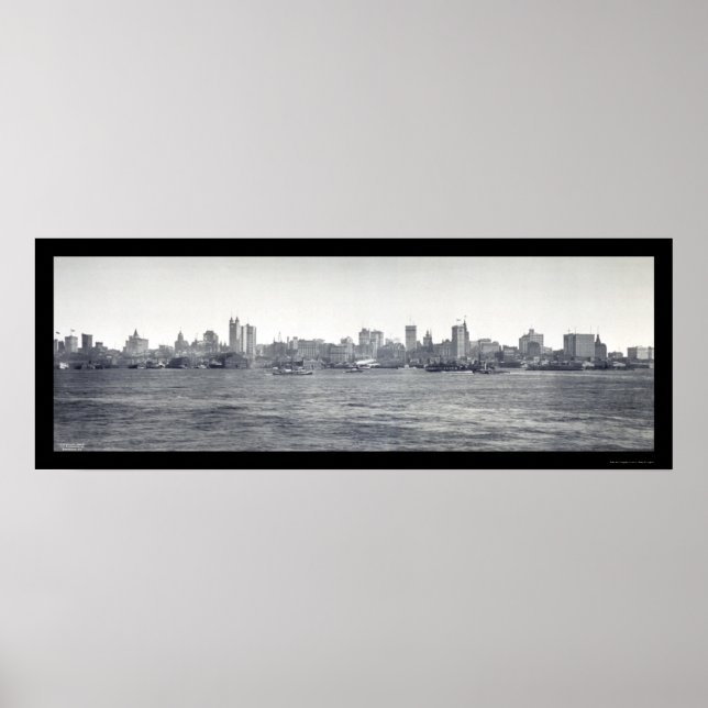 Affiches Photo New York Skyline 1900 (Devant)