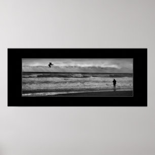 Affiches Photo noire et blanche de pêche