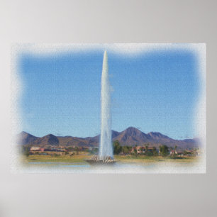 Affiches Photo peinture de Fontaine dans Fountain Hills, Az