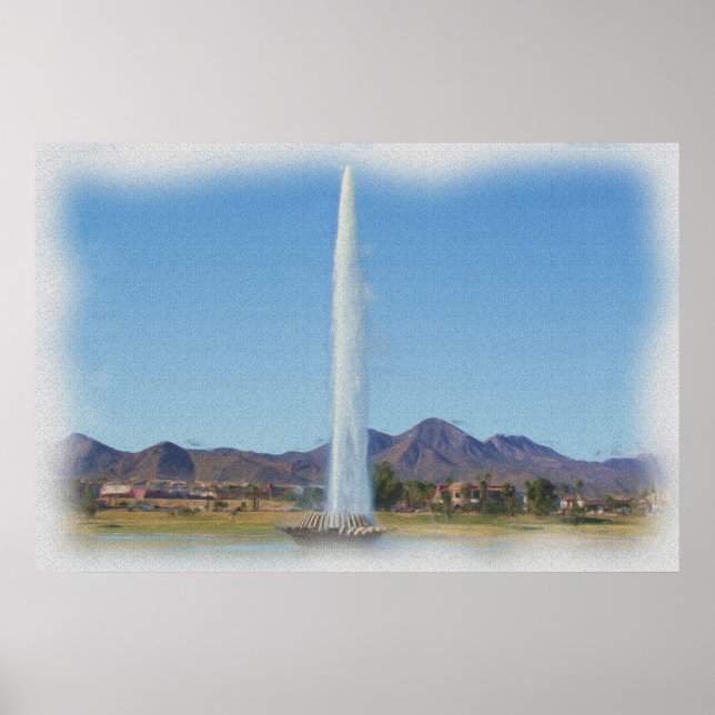 Affiches Photo peinture de Fontaine dans Fountain Hills, Az (Devant)