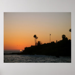 Affiches Photo pittoresque de coucher du soleil de Laguna