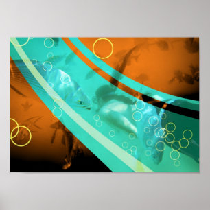 Affiches photographie de snorkeling rétro