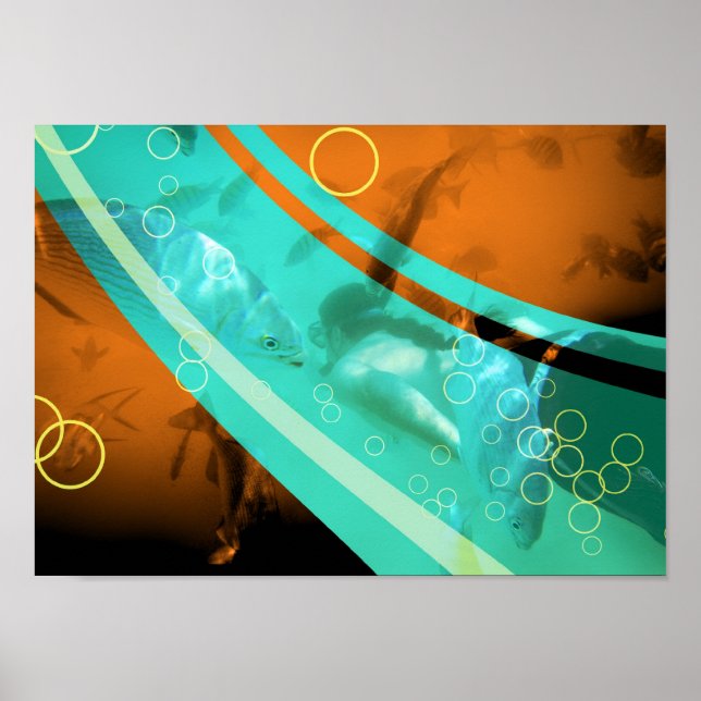 Affiches photographie de snorkeling rétro (Devant)