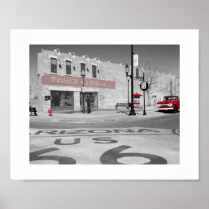 Affiches Photographie d'éclaboussure rouge à Winslow Arizon