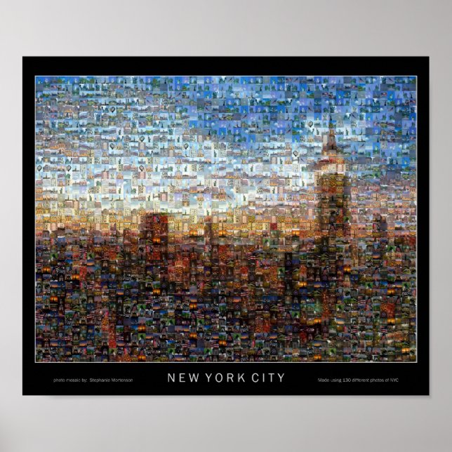 Affiches Photomosaic de New York (Devant)