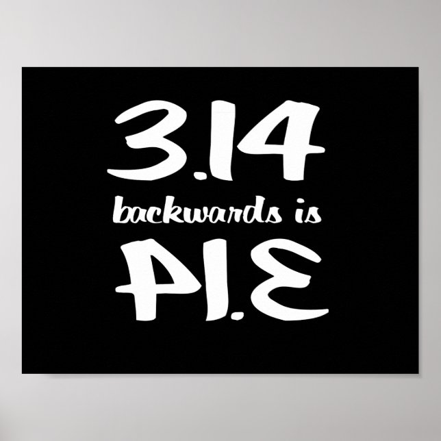 Affiches Pi Backwards (Devant)