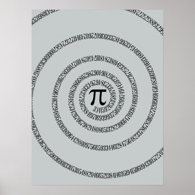 Affiches Pi spirale Cliquez sur Personnaliser pour modifier (Devant)
