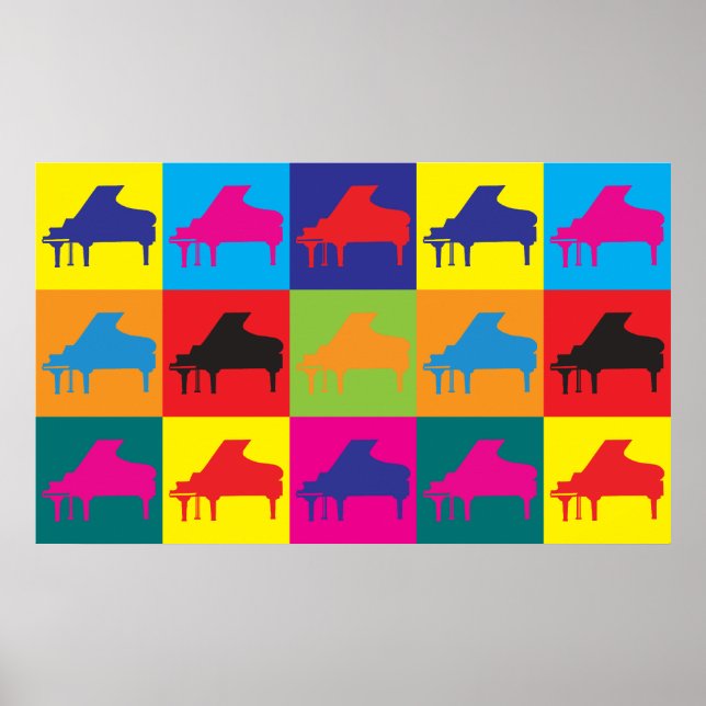 Affiches Piano Pop Art (Devant)