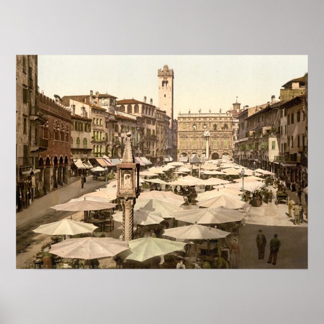 Affiches Piazzi delle Erbe, Vérone, Italie (Devant)