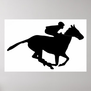 Affiches Pictogramme de course à cheval