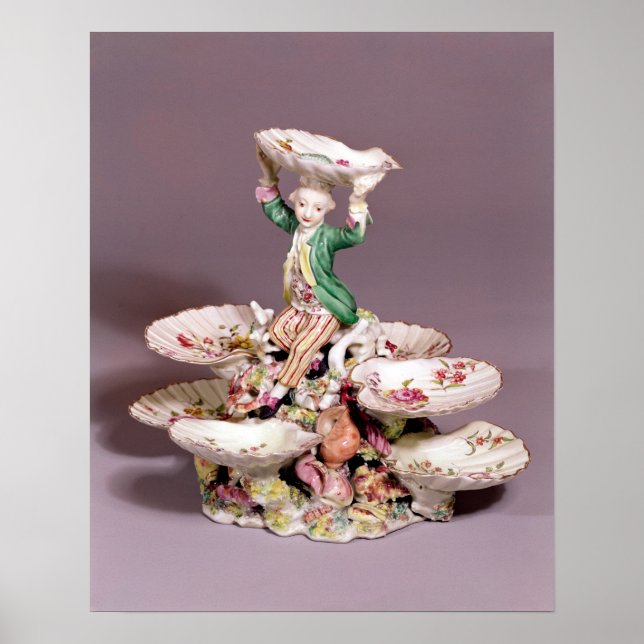 Affiches Pièce centrale de la table Derby, 1760-65 (Devant)