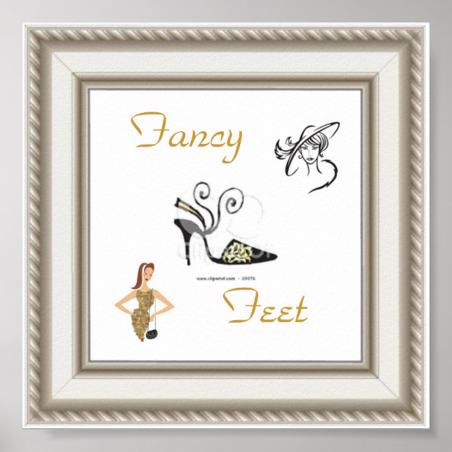 Affiches Pieds de fantaisie d'affiche de concepteur (Devant)