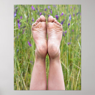 Affiches pieds nus sales en fleur sauvage