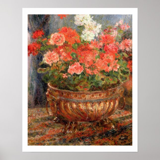 Affiches Pierre A Renoir | Geraniums en Copper Basin (Devant)