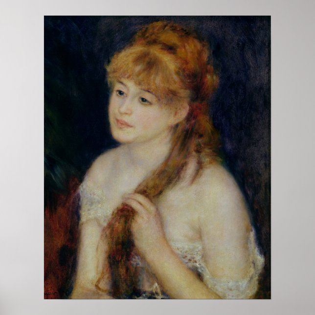 Affiches Pierre A Renoir | Jeune femme lui tressant les che (Devant)