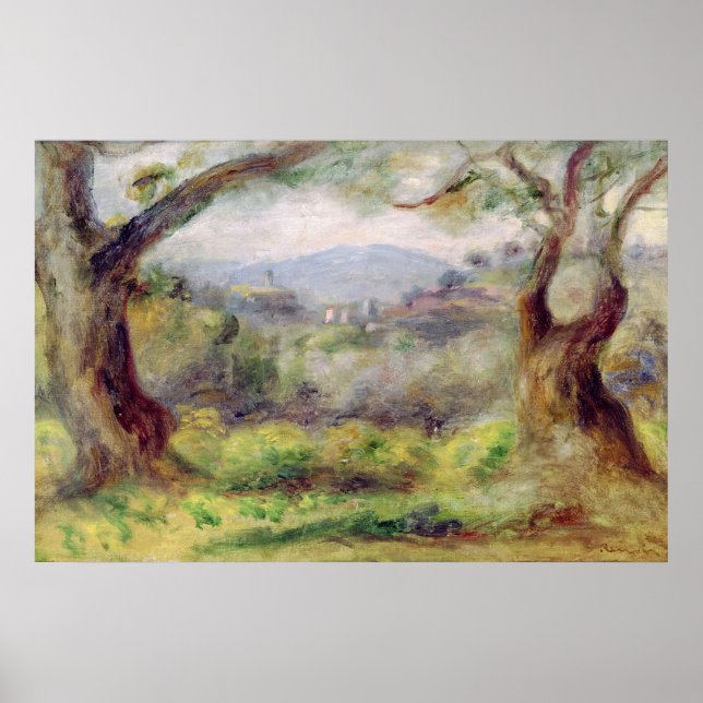 Affiches Pierre A Renoir | Paysage aux Collettes (Devant)