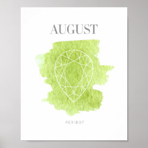 Affiches Pierre de naissance Peridot août